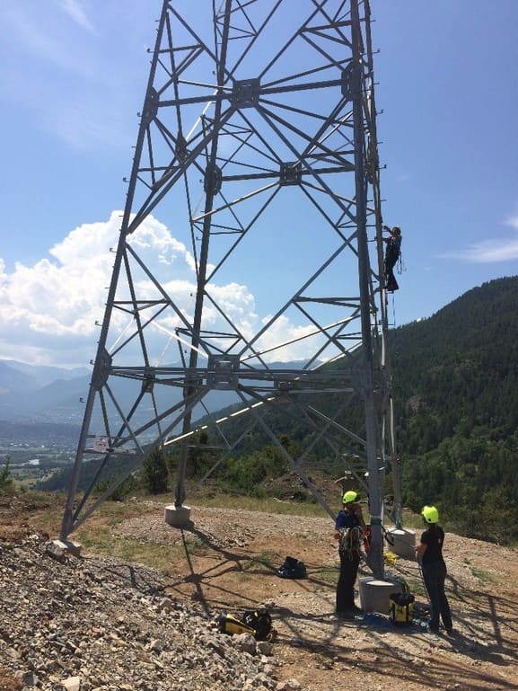 Travail sur pylône